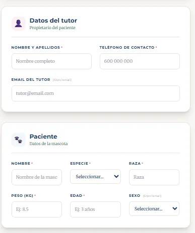 Sistema de derivación - Datos del tutor